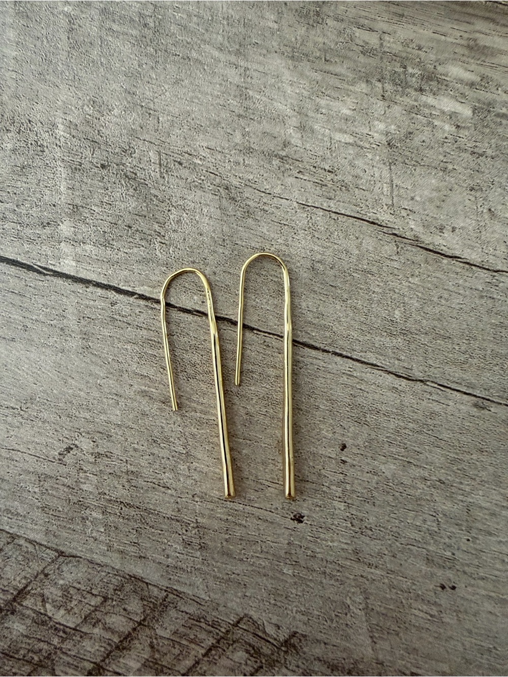 Uncommon James Gold Threader Drop Jersey Earrings